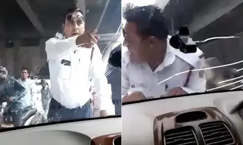 Delhi Cop Taken Hostage On Car Bonnet For 2 Km, Video Goes Viral