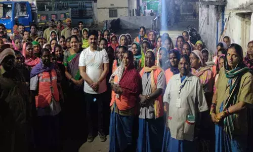 Peerjadiguda: Sanitation staff seek safety gear