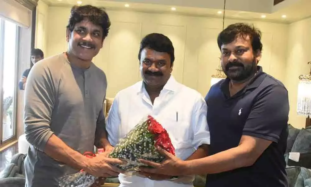 Talasani meets Chiranjeevi, Nagarjuna