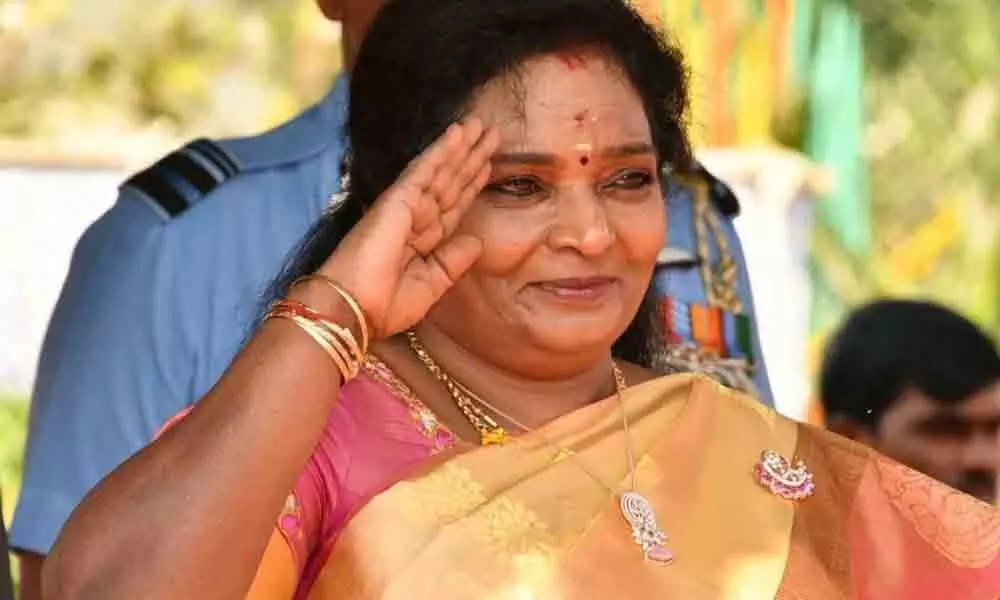 Hyderabad: Governor Tamilisai lauds NCC cadets