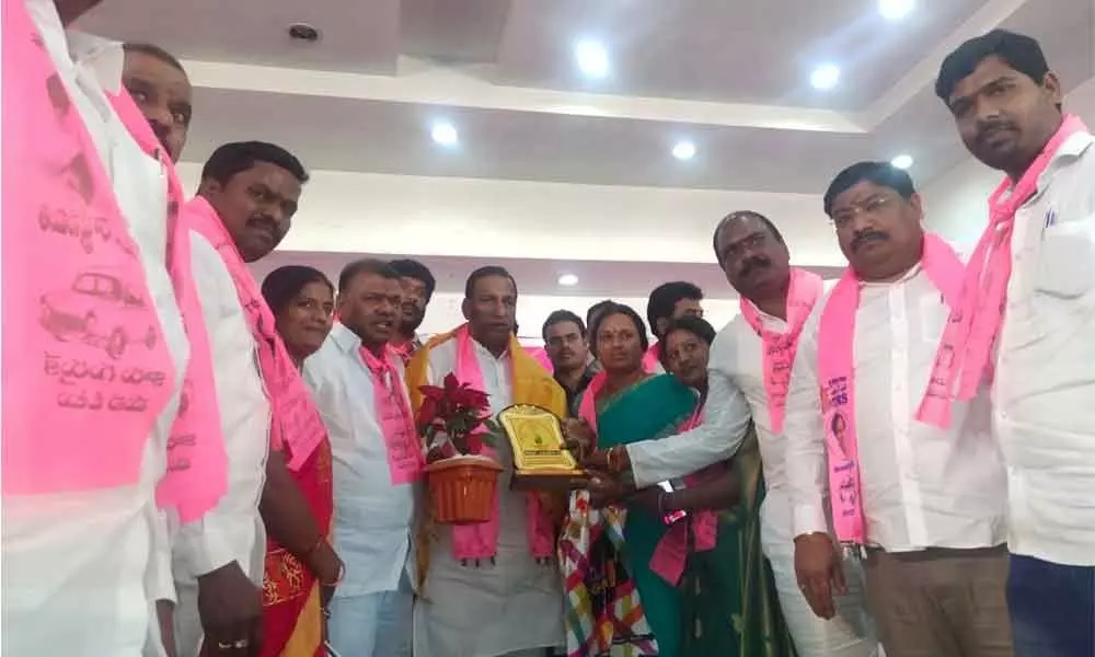 Keesara: Sarpanch Mallesh felicitated