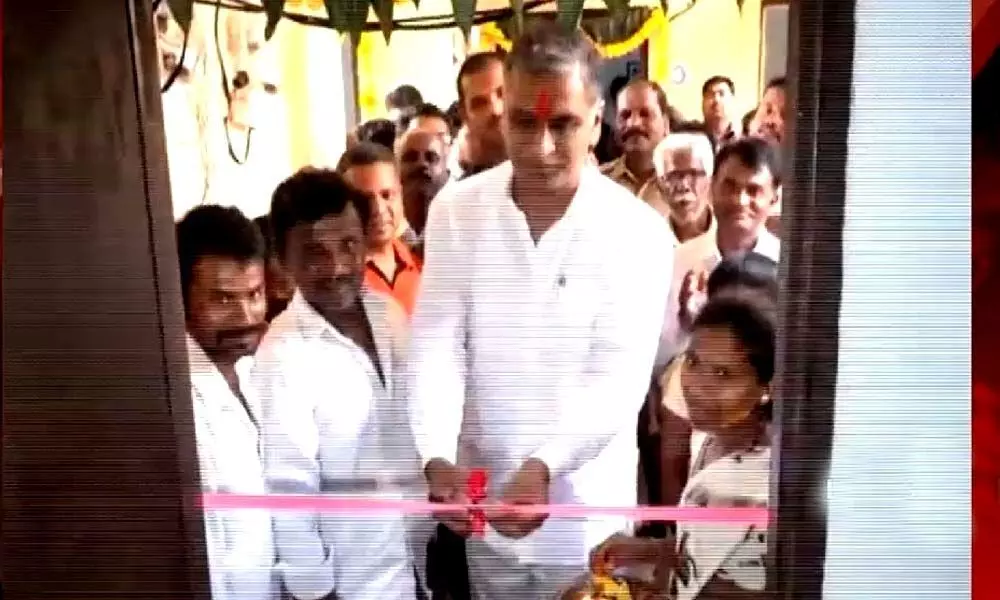 Harish Rao inaugurates double bedroom houses in Siddipets Ponnala