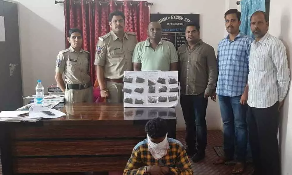 Patancheru: One held with dry ganja packets
