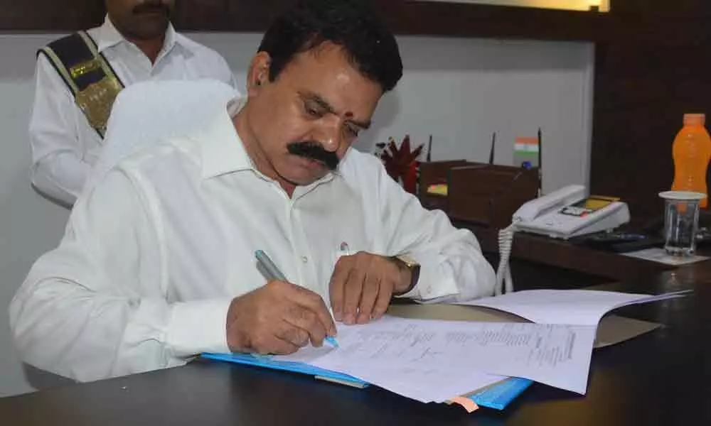MV Reddy takes charge as Bhadradri Kothagudem District Collector