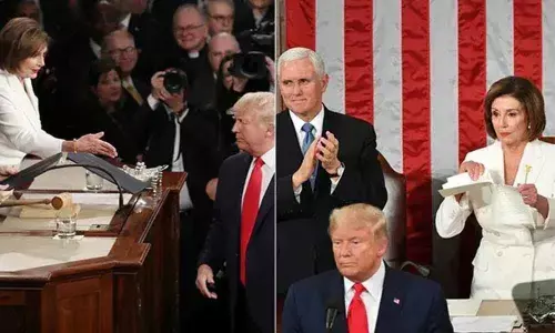 Trump-Pelosi Feud On Camera: His Handshake Snub, Her Courteous Payback