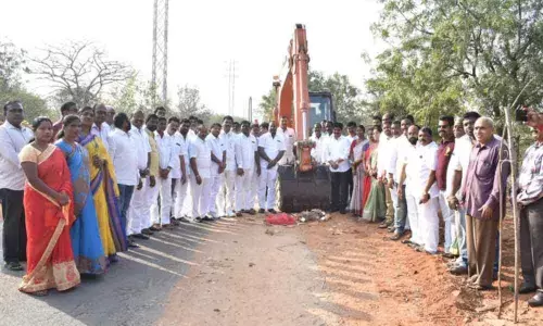 BT road works begin in Peerzadiguda Municipal Corporation