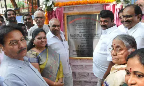 Abids: Minister Talasani Srinivas Yadav launches CC road works