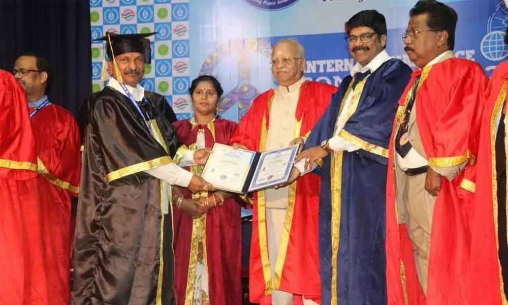 Secunderabad: Doctorate presented to Thurpati Pandu Shankar