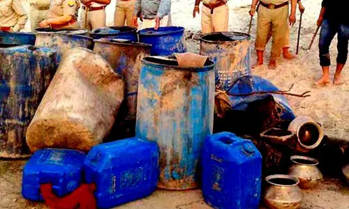 Excise department officials launch attacks on illegal alcohol-production in Andhra Pradesh