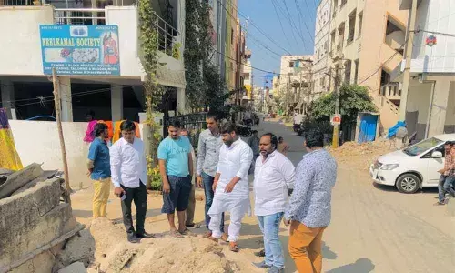 Hyderabad: TRS leader Baling Goutham Goud conducts padayatra in Hafeezpet
