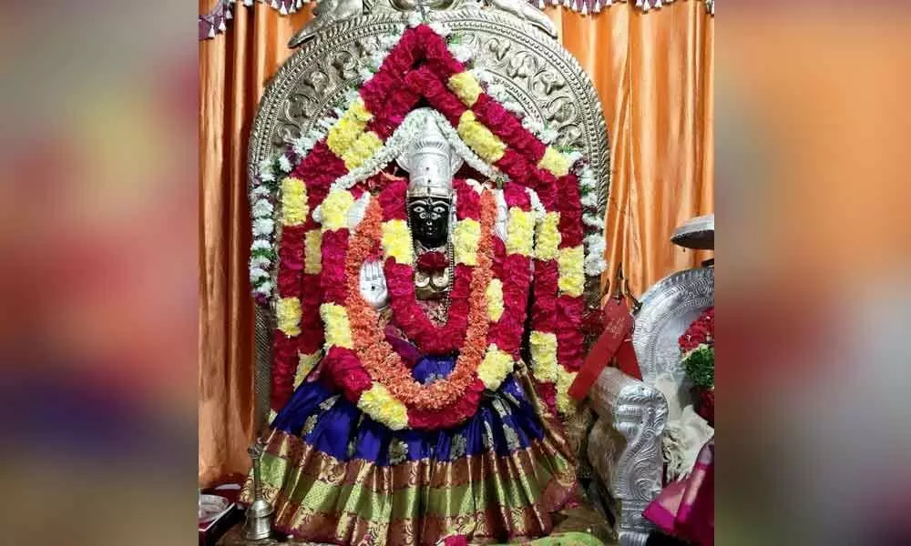 Panchamruta Abhishekam offered to deity in Chandanagar