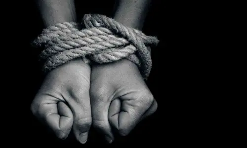 Woman brutally dragged and abducted by a group of people in Gopalapatnam