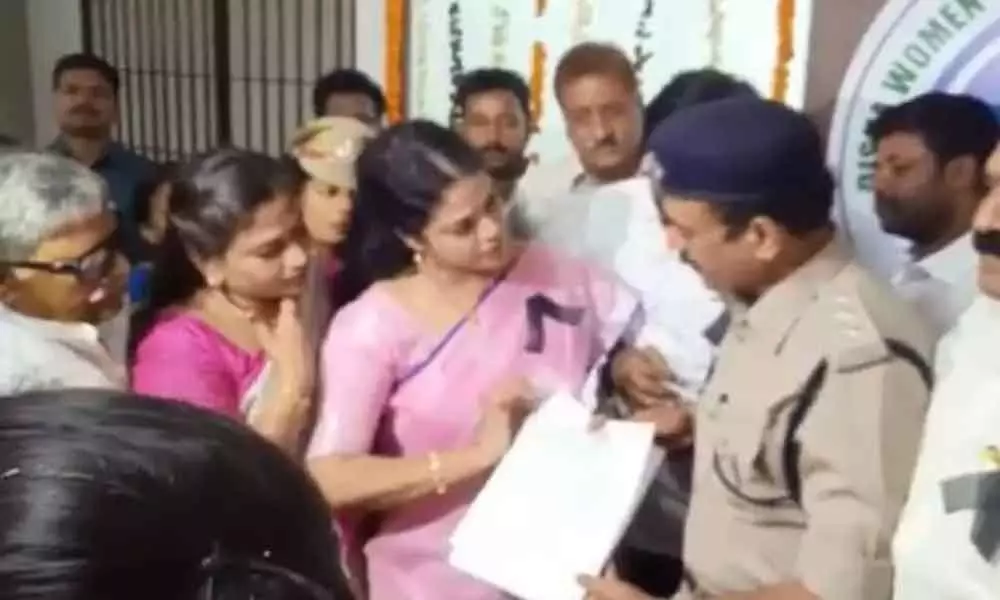 TDP MLA Adireddy Bhavani files complaint in Disha Police station against online trolling