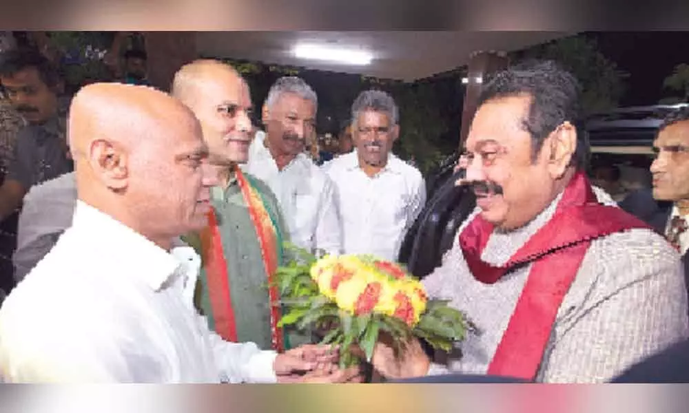 Sri Lanka PM Rajapaksa arrives in Tirupati
