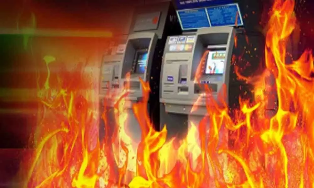 Unidentified assailants attempt to set ATMs on fire in Hyderabad