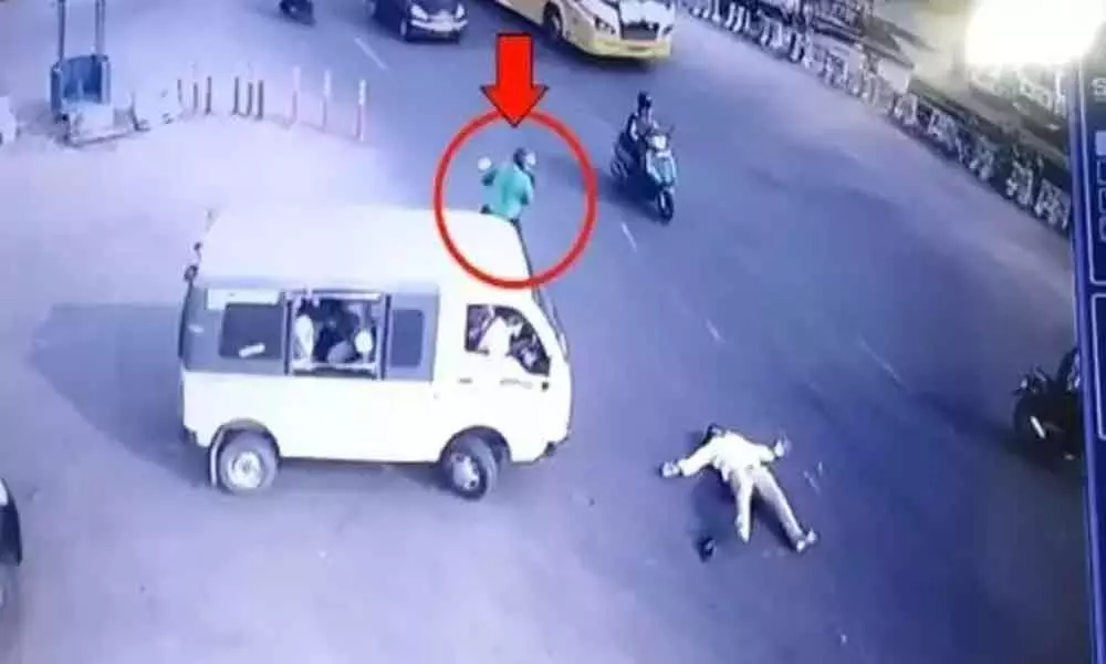 Police shares CCTV footage of accident in Hyderabad goes viral