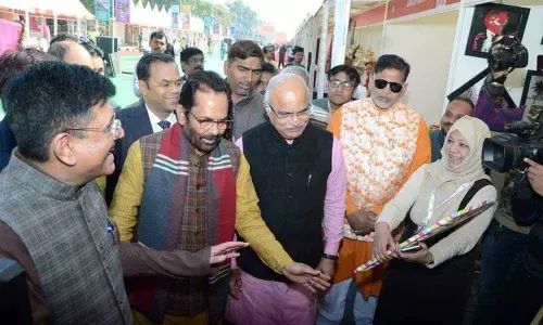 Hyderabad: BJP leader Mir Firasath Ali Baqri attends Delhi Hunar Haat