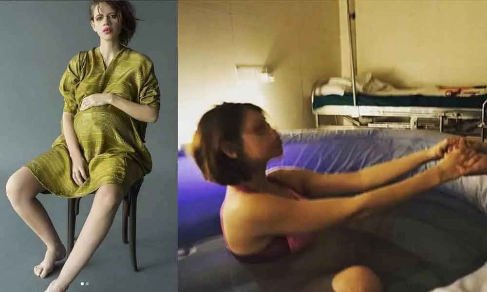 Kalki Koechlin shares a picture of her transitional phase of labor and introduces doula in her Instagram post