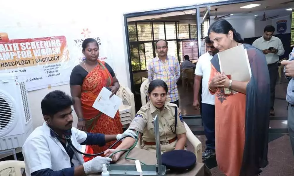 Hyderabad: Free health checkup for women police staff conducted