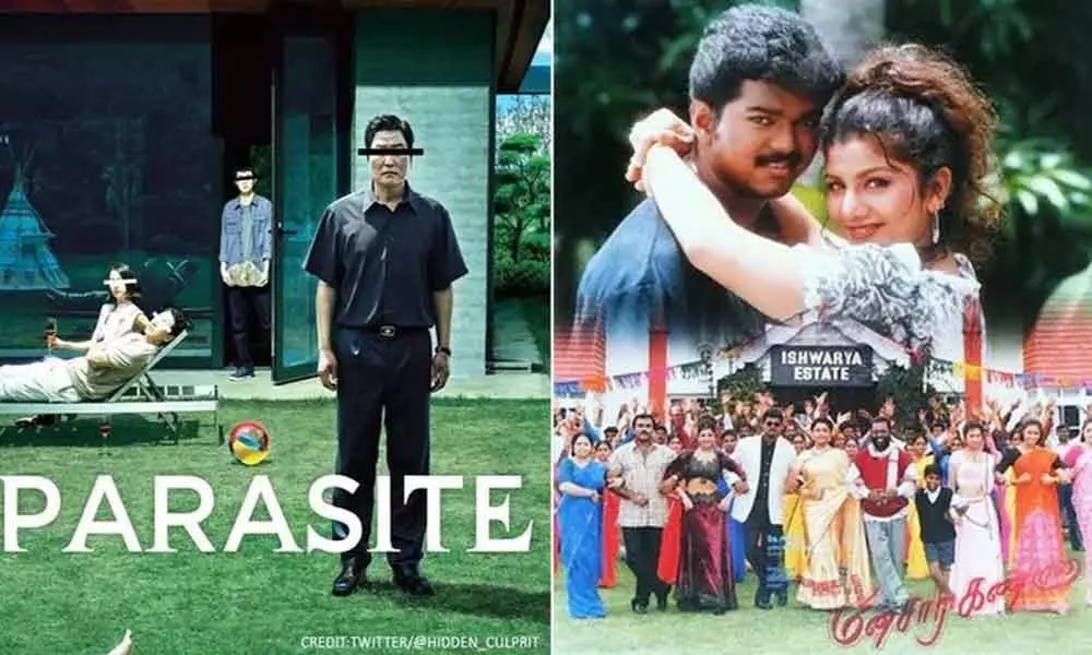 Oscar Movie Parasite Copied From Vijays Tamil Movie Minsara Kanna?