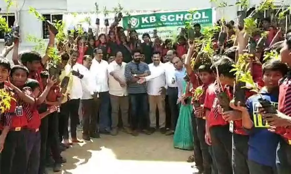 Hyderabad: Green challenge met programme held at KB School in Turkayamjal on Sunday