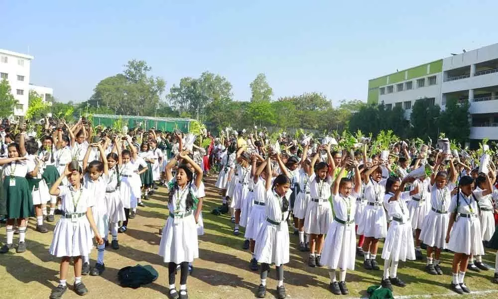 Hyderabad: Green India Challenge held in Nacharam Delhi Public School