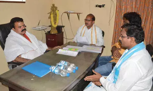 Bhadrachalam: Collector MV Reddy reviews preparations for Bramothsavalu