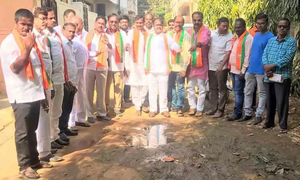 Hyderabad: BJP leaders conduct Bastibata in Vivekananda Nagar