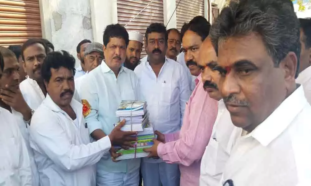 Hyderabad: Stone laid for govt school works in Rajiv Gandhi Nagar