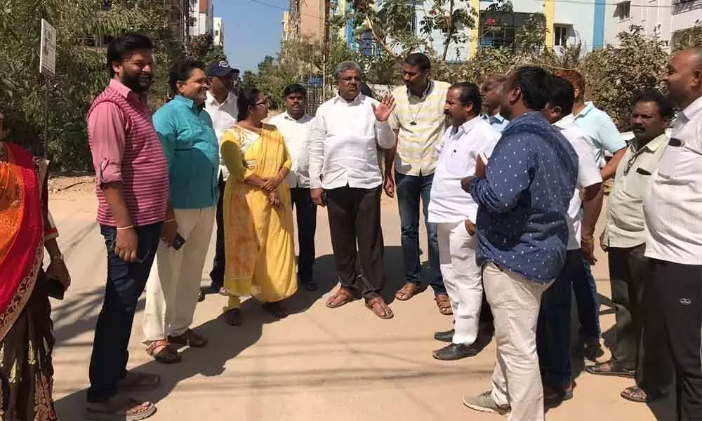Hyderabad: Corporator Mandadi Srinivas Rao takes out Padayatra in KPHB