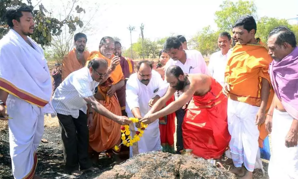 Medak: Brahmotsavam commences at Sangameshwara temple