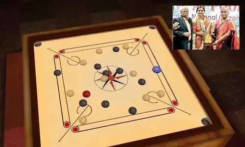 LIC felicitates Carrom Queen Appoorwa