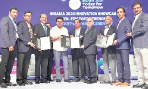 5 cos setting up units at MedTech Park