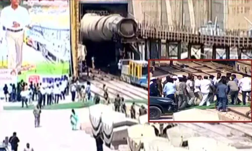 CM Jagan inspects Veligonda project, reviews the progress of works with officials