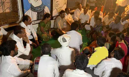 Vikarabad: MLA Methuku Anands  palle nidra in Naik Thanda