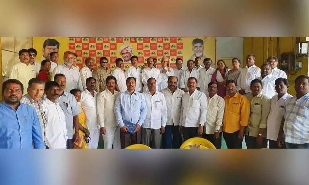 Hyderabad: TDP leaders strategise for GHMC elections in Domalguda