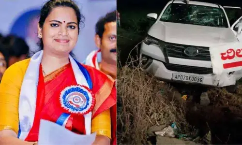TDP leaders attack MLA Vidadala Rajinis brother-in-law car in Guntur district
