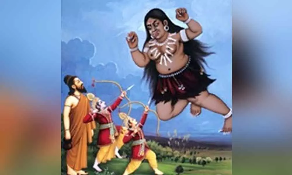 Vishvamitra hints at Rama to kill Tataka