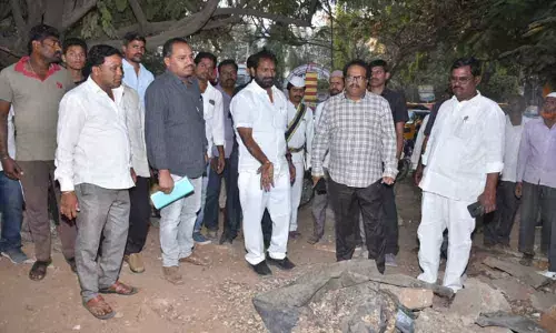 Minister Srinivas Goud, Collector S Venkat Rao inspect works ahead of KTRs visit to Palamuru next week