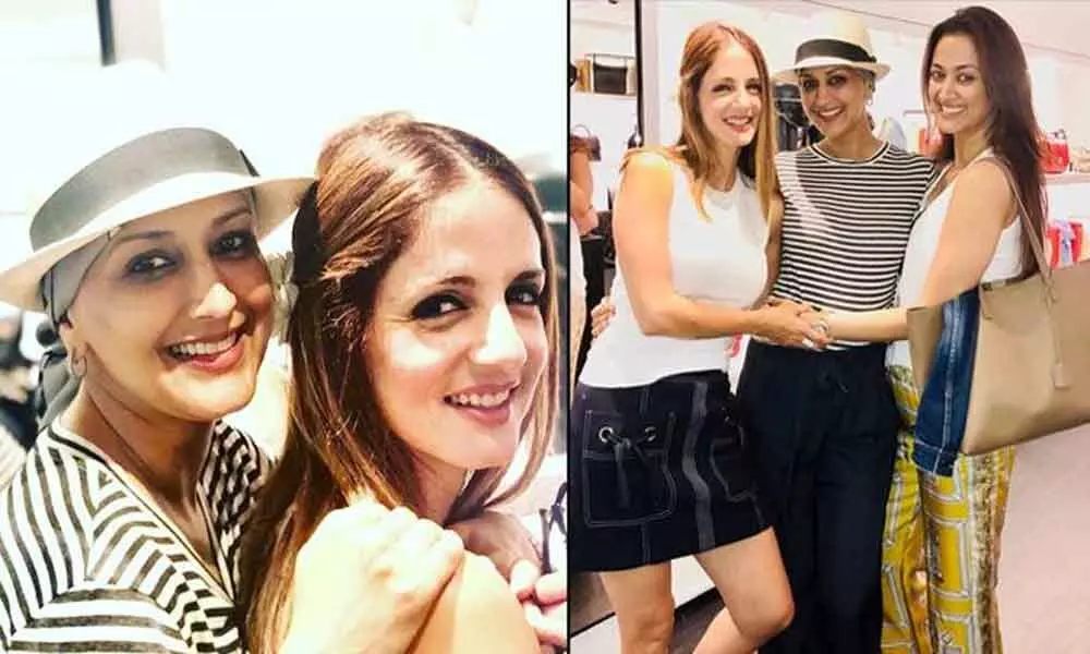 Viral video: Sussanne khan and Sonali Bendre Behind the Scenes. See the duo hustle in the BTS video
