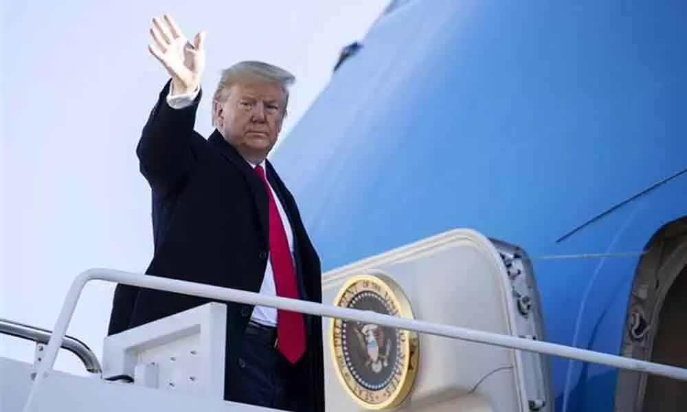 Trump leaves for maiden visit to India, says looking forward to be with people of India