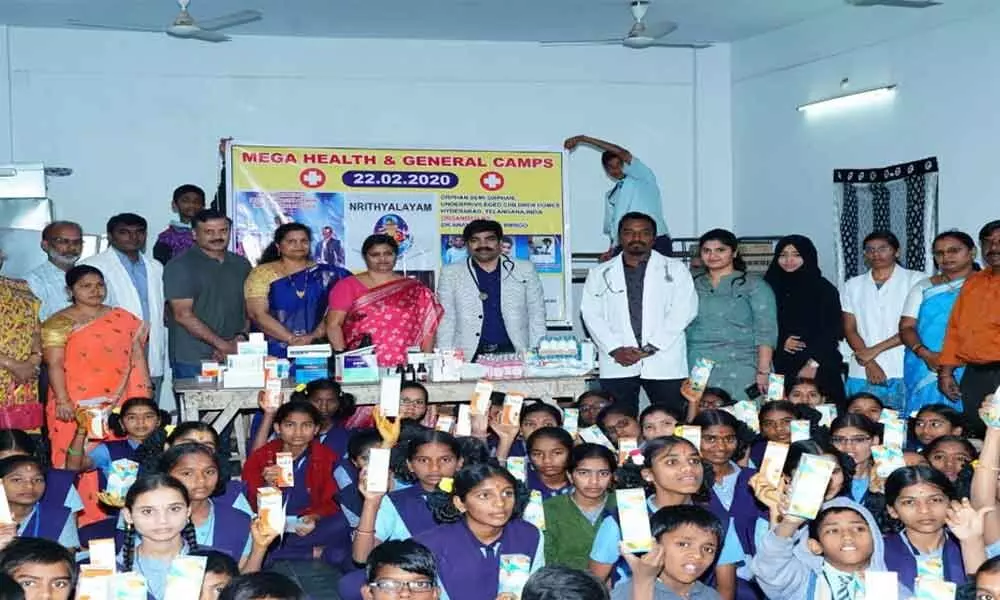 Free health camp for orphans held in Hyderabad