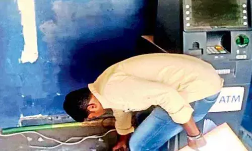 Burglars stole ATM at Hyderabad ouskirts