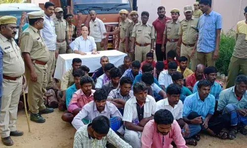 Kadapa: 27 woodcutters held  47 red sanders logs worth 1.5 crore recovered