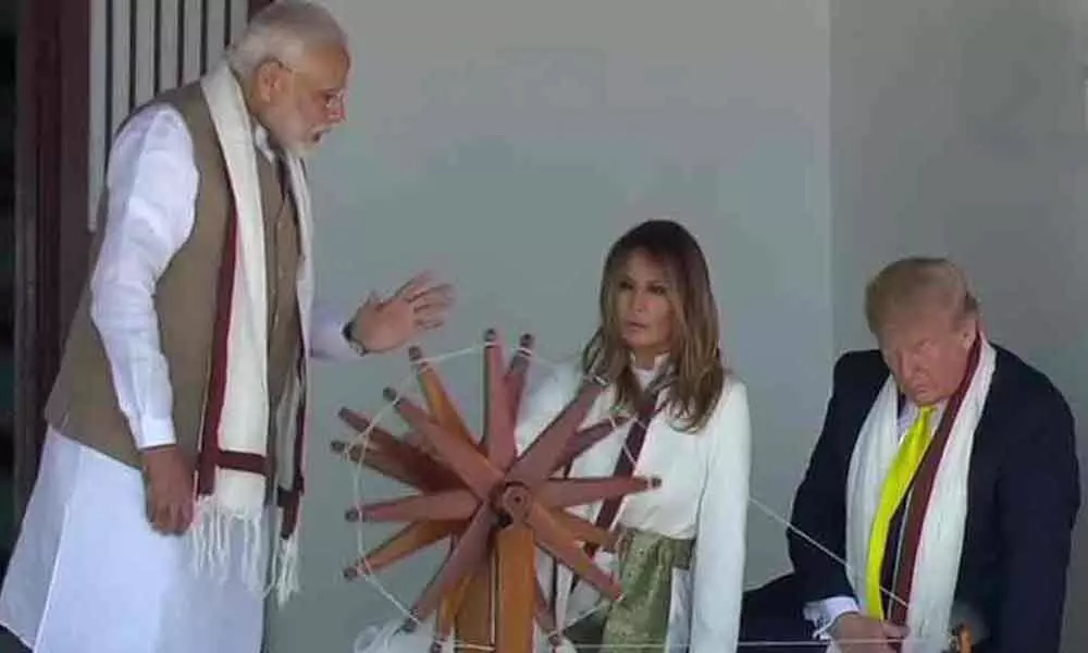 Donald Trump India Visit: US President Signs Visitors Book At Sabarmati Ashram