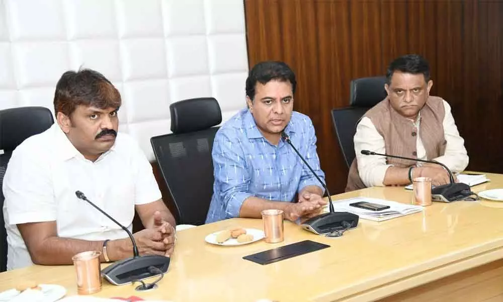 Hyderabad: KTR prods officials to fast-track SRDP works