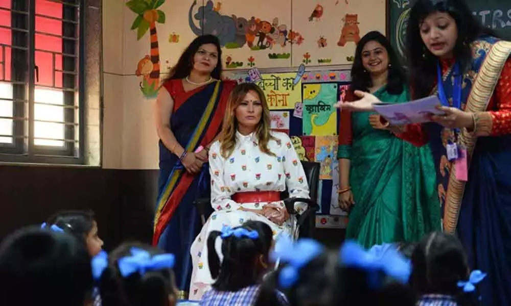 Melania Trump Impressed By Happiness Curriculum In Delhi School