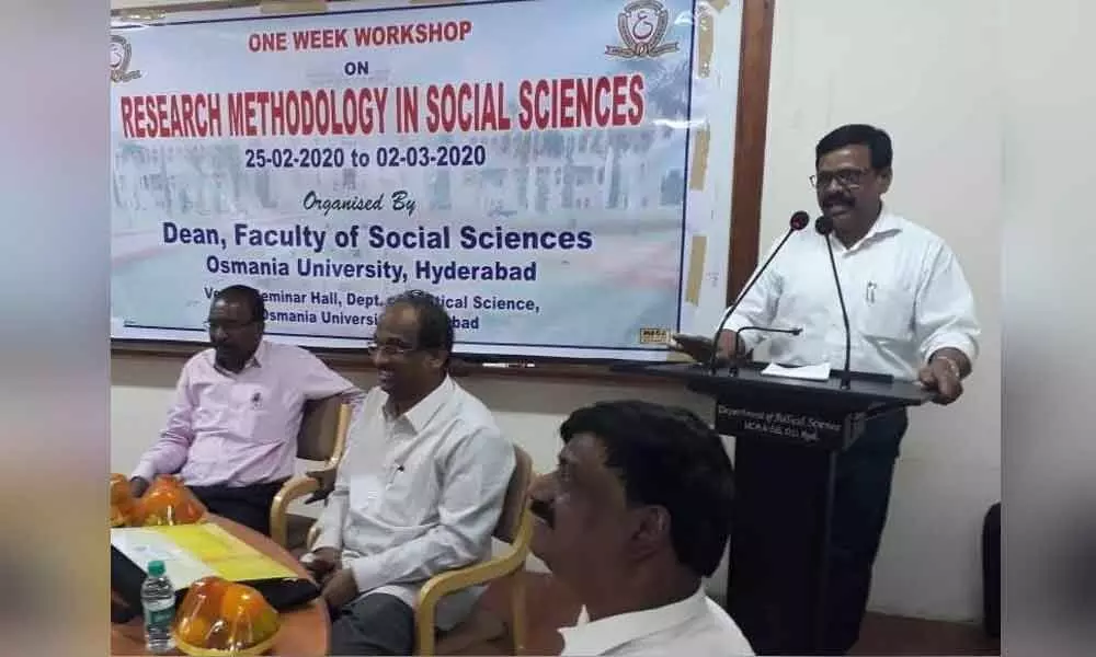 Hyderabad: Workshop on research methodology held in Osmania University