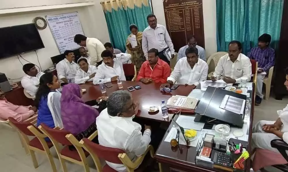 Hyderabad: MLA Madhavaram Krishna Rao, corporators hold review meeting in Kukatpally