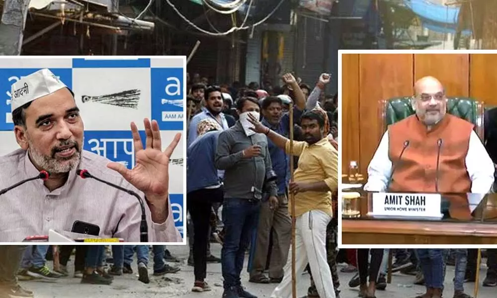 AAP Questions Amit Shahs Silence On Violence In Delhi